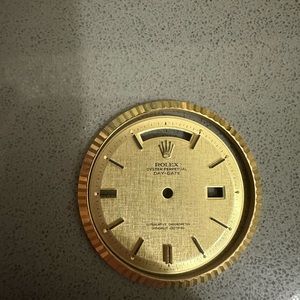 Rolex Day Date 1803 watch dial and bezel.